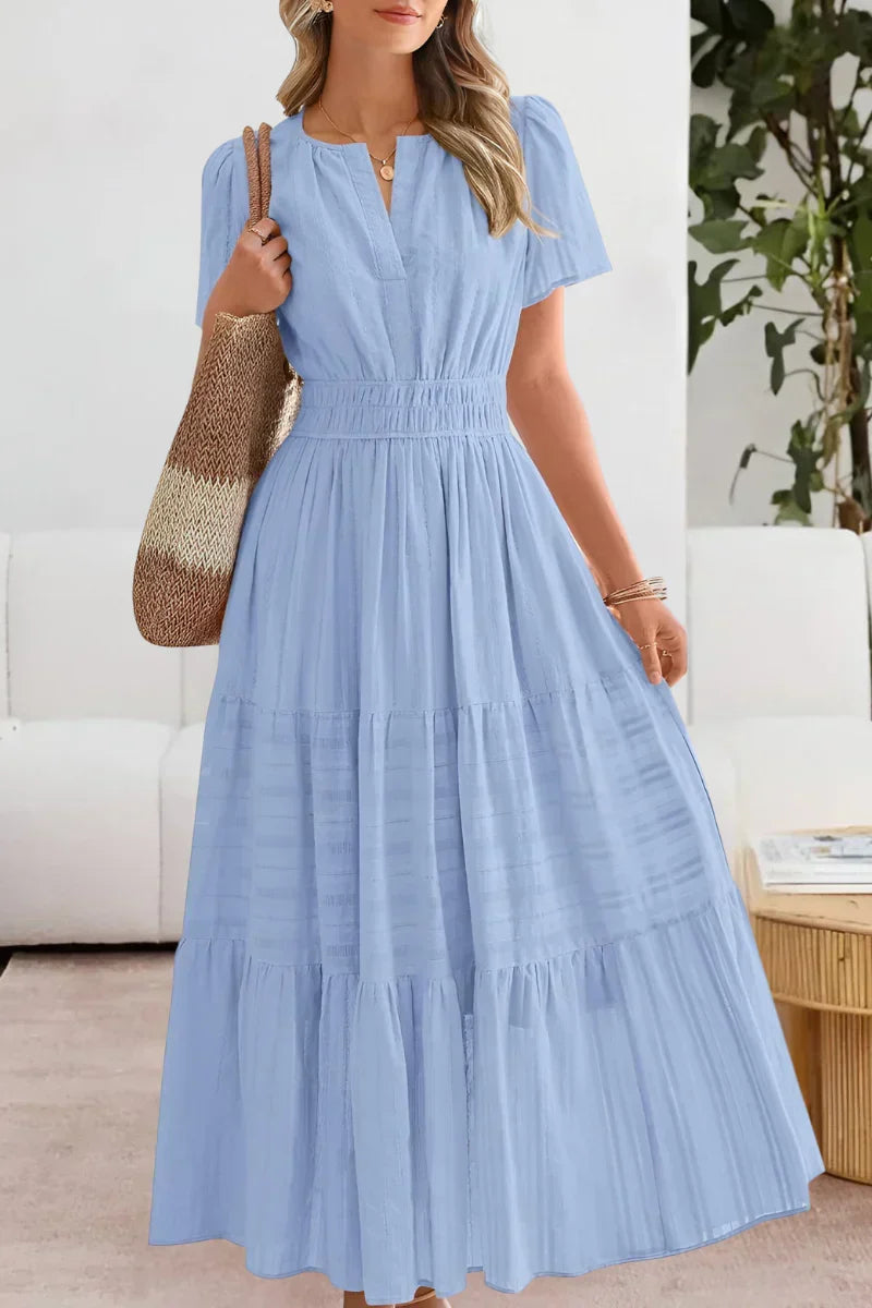 Emma | Robe maxi avec taille froncée