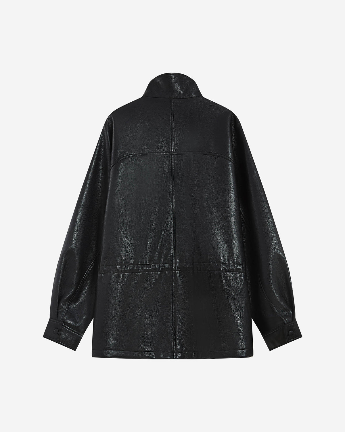 Veste ample similicuir taille ajustable noir Auburn