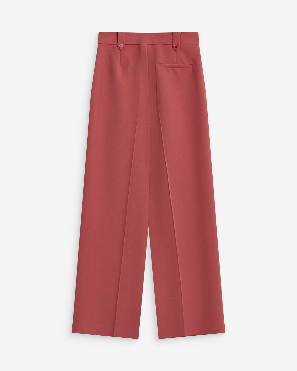 Pantalon tailleur large à plis blush Nilay