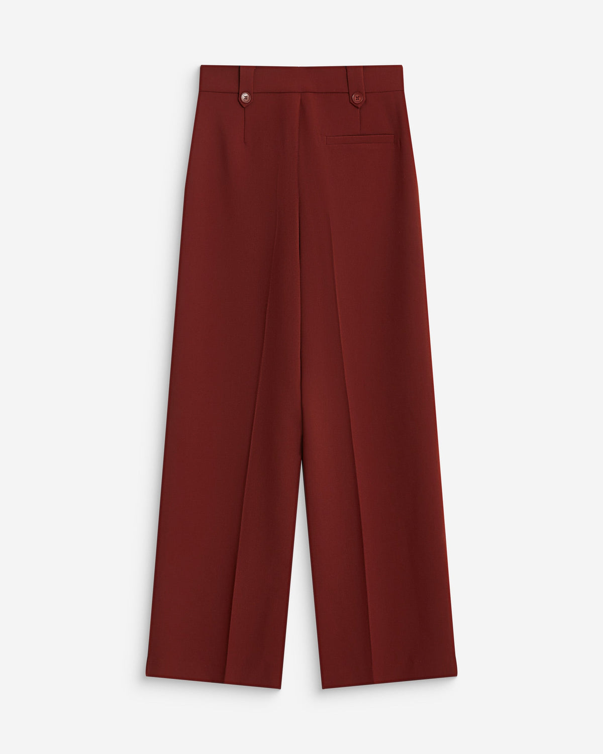 Pantalon tailleur large à plis terracotta Nilay