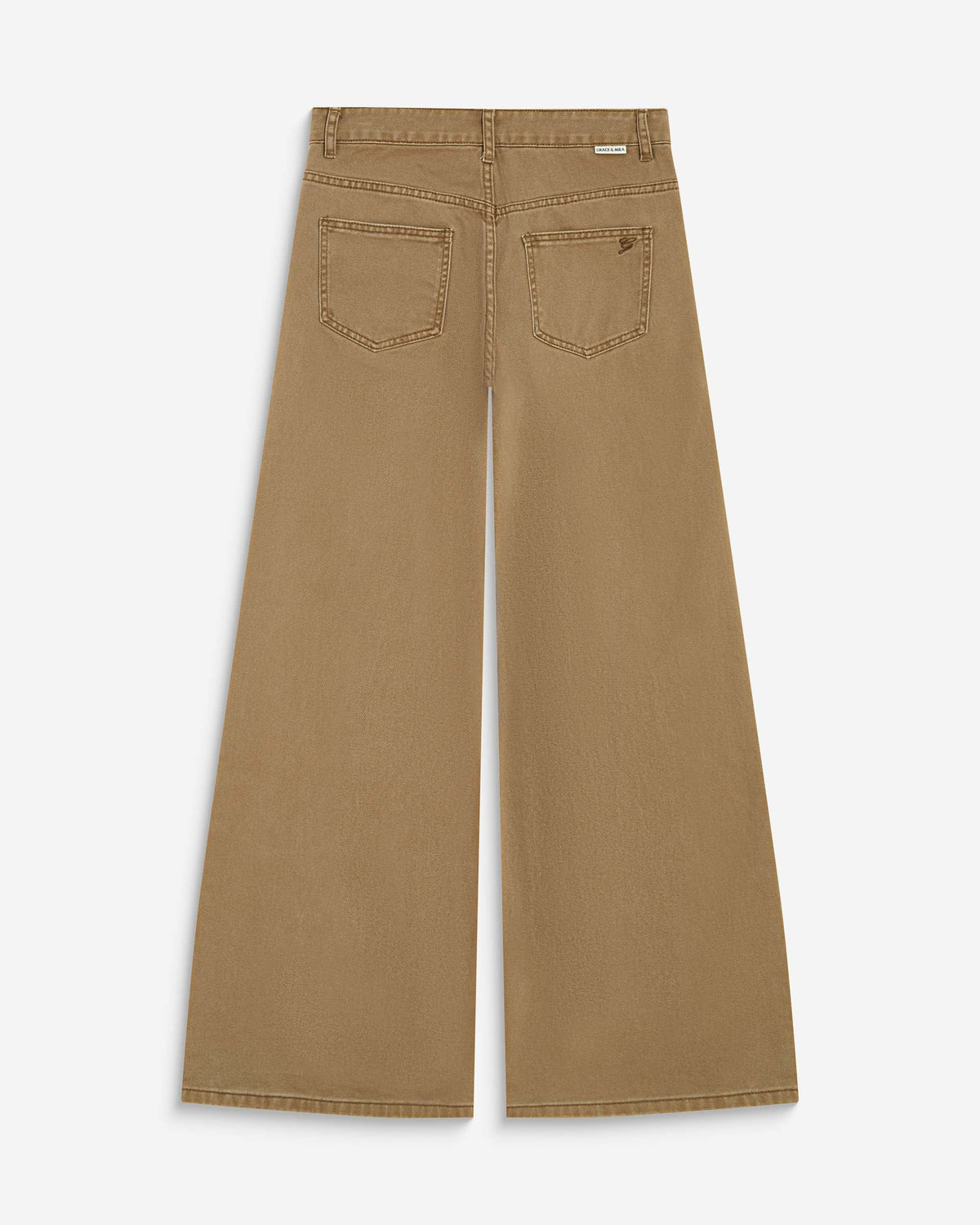 Jean jambe large poches tressées mocha Julian