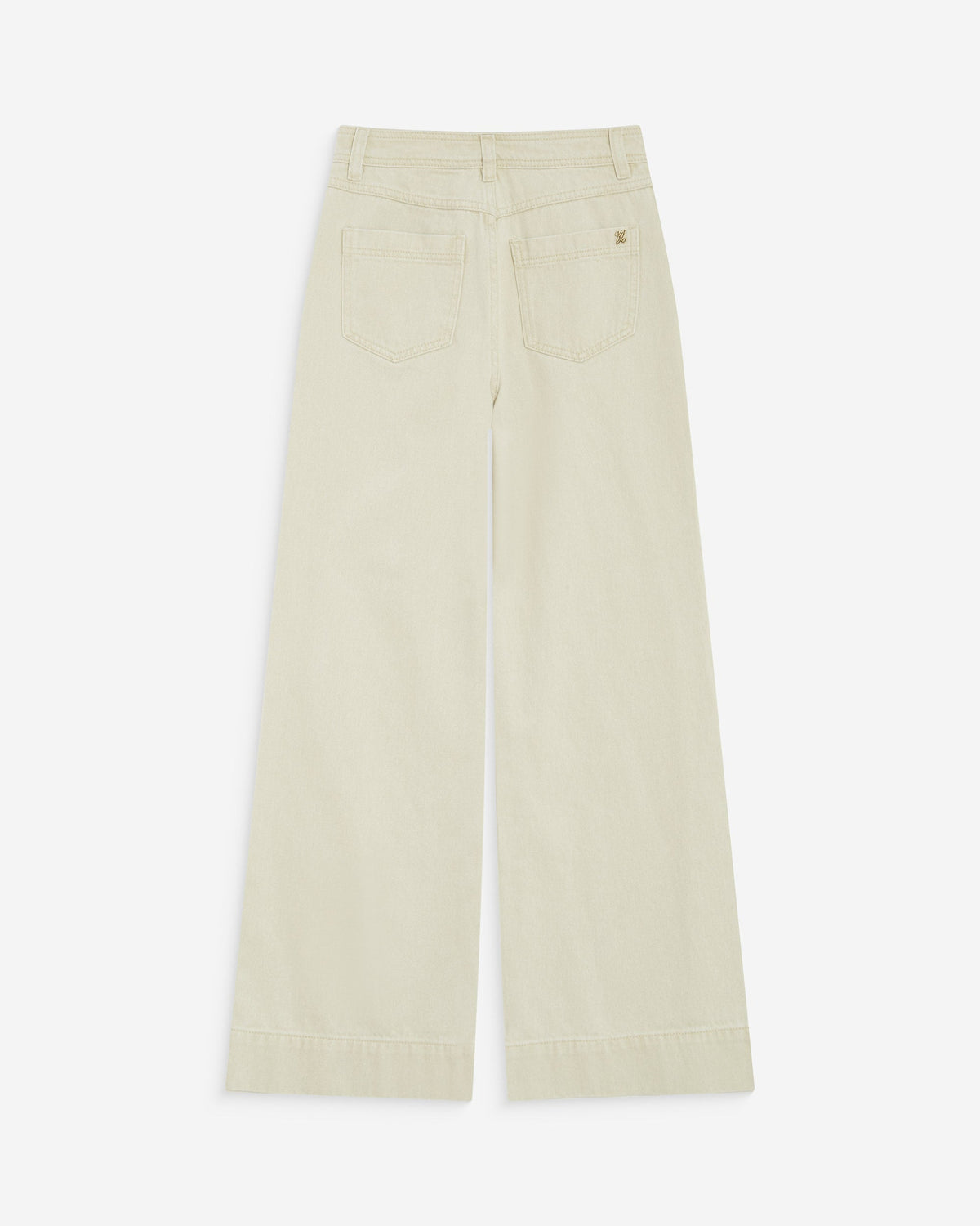 Jean droit taille haute poches plaquées sable Jacob