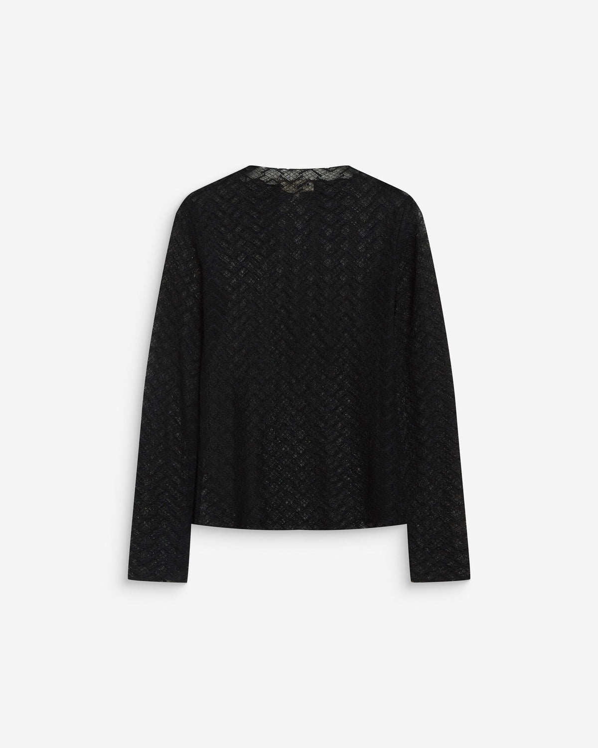 Top en dentelle transparente manches longues noir Aube