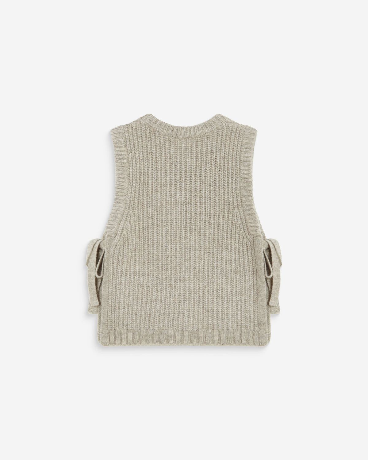 Pull sans manches en maille à nouer grege Argan