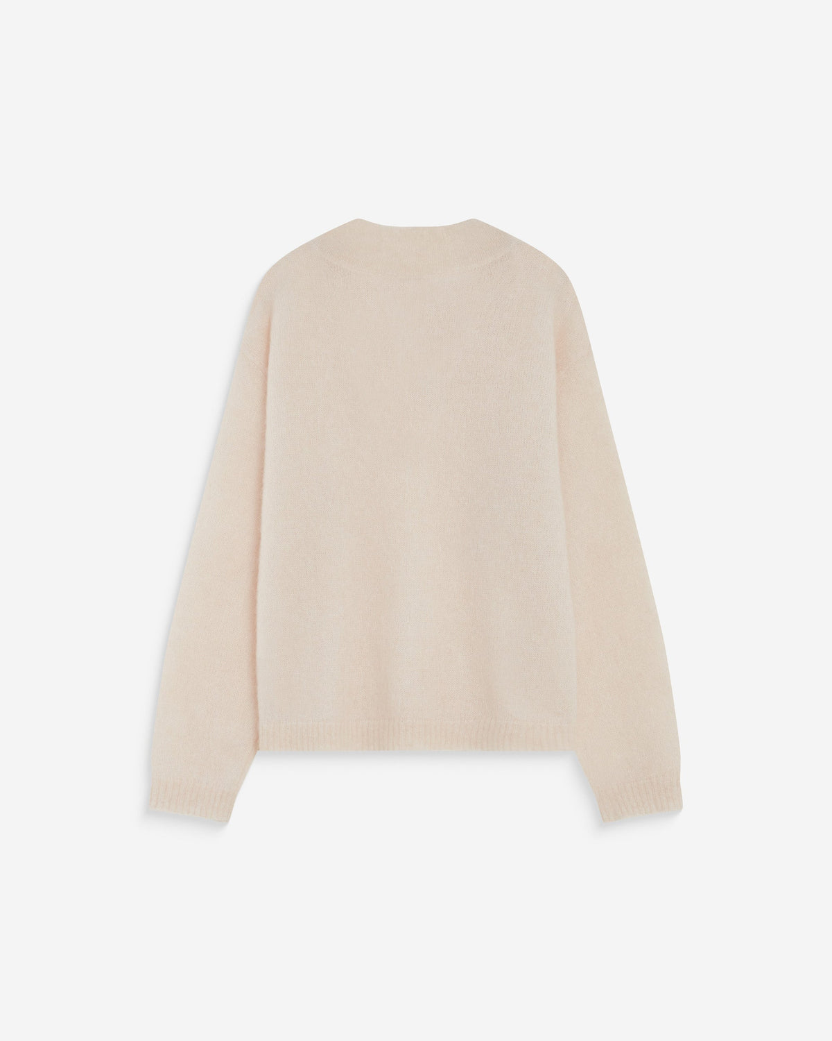 Pull large doux en mohair mélangé col V nude Adorable