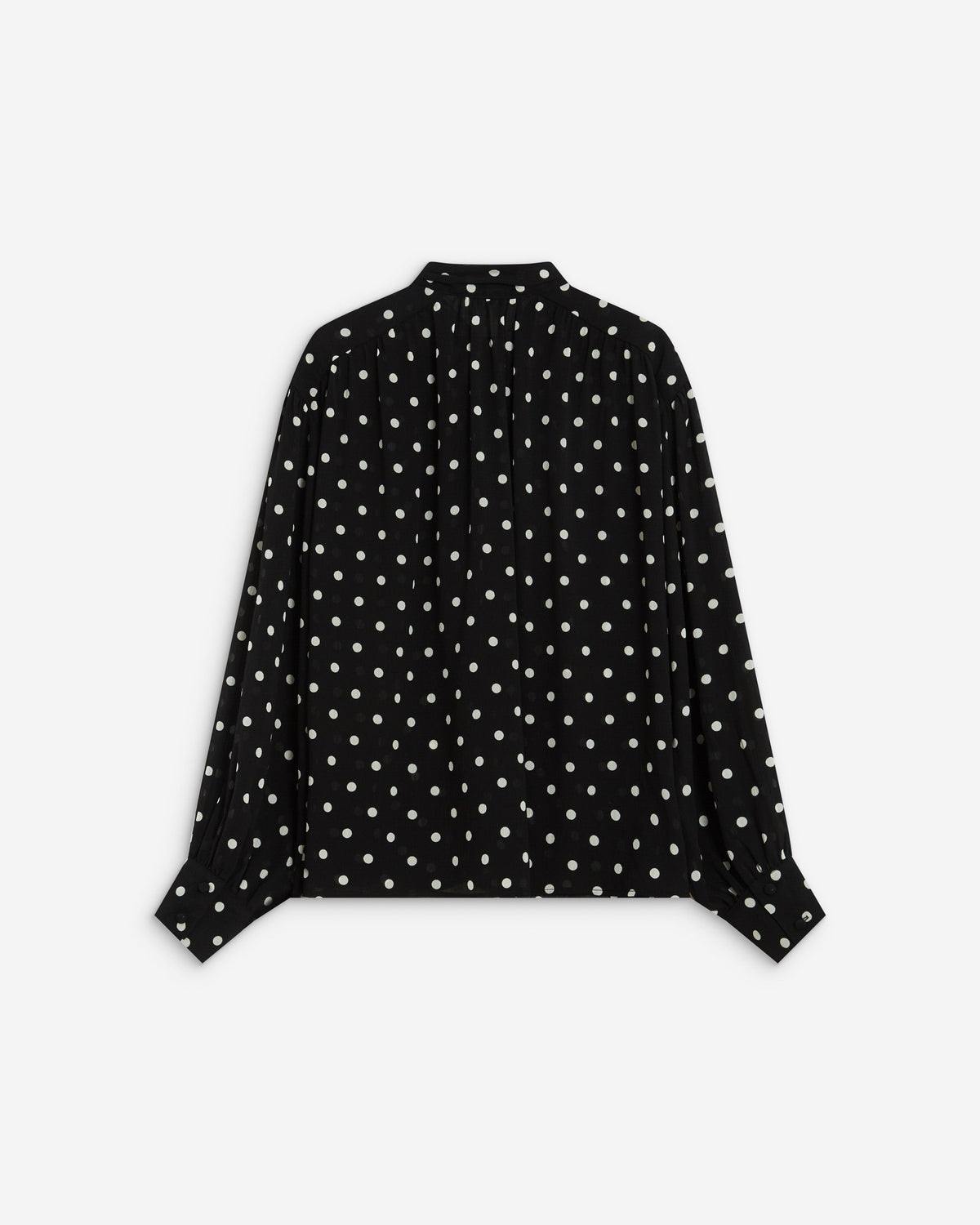 Blouse col lavallière manches longues pois Angelica