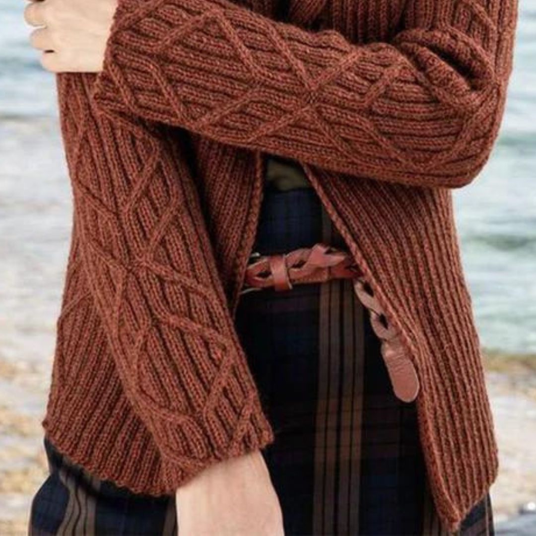 Lillian | Gilet en Tricot Uni avec Manches Longues