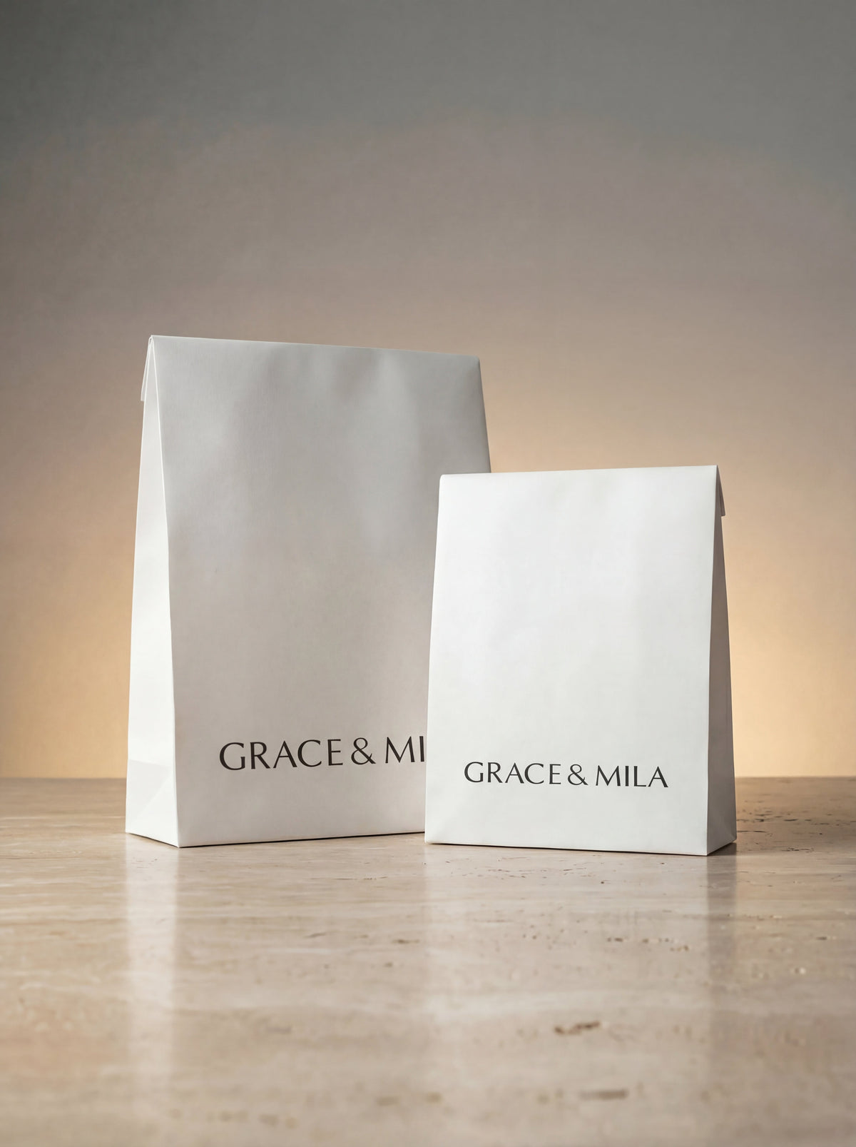 Pochette cadeau ivoire S