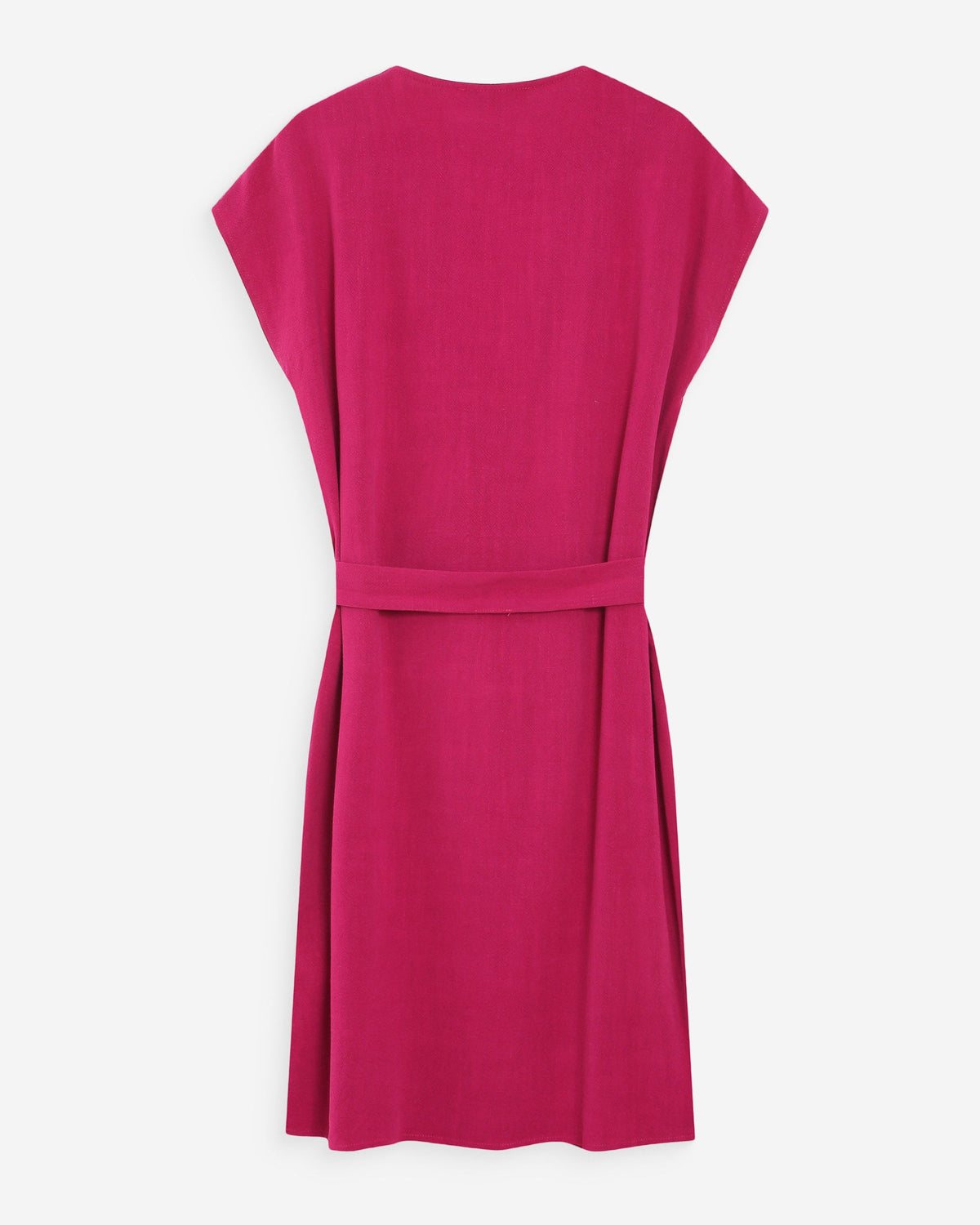 Robe courte fluide col V manches courtes pivoine Marilou