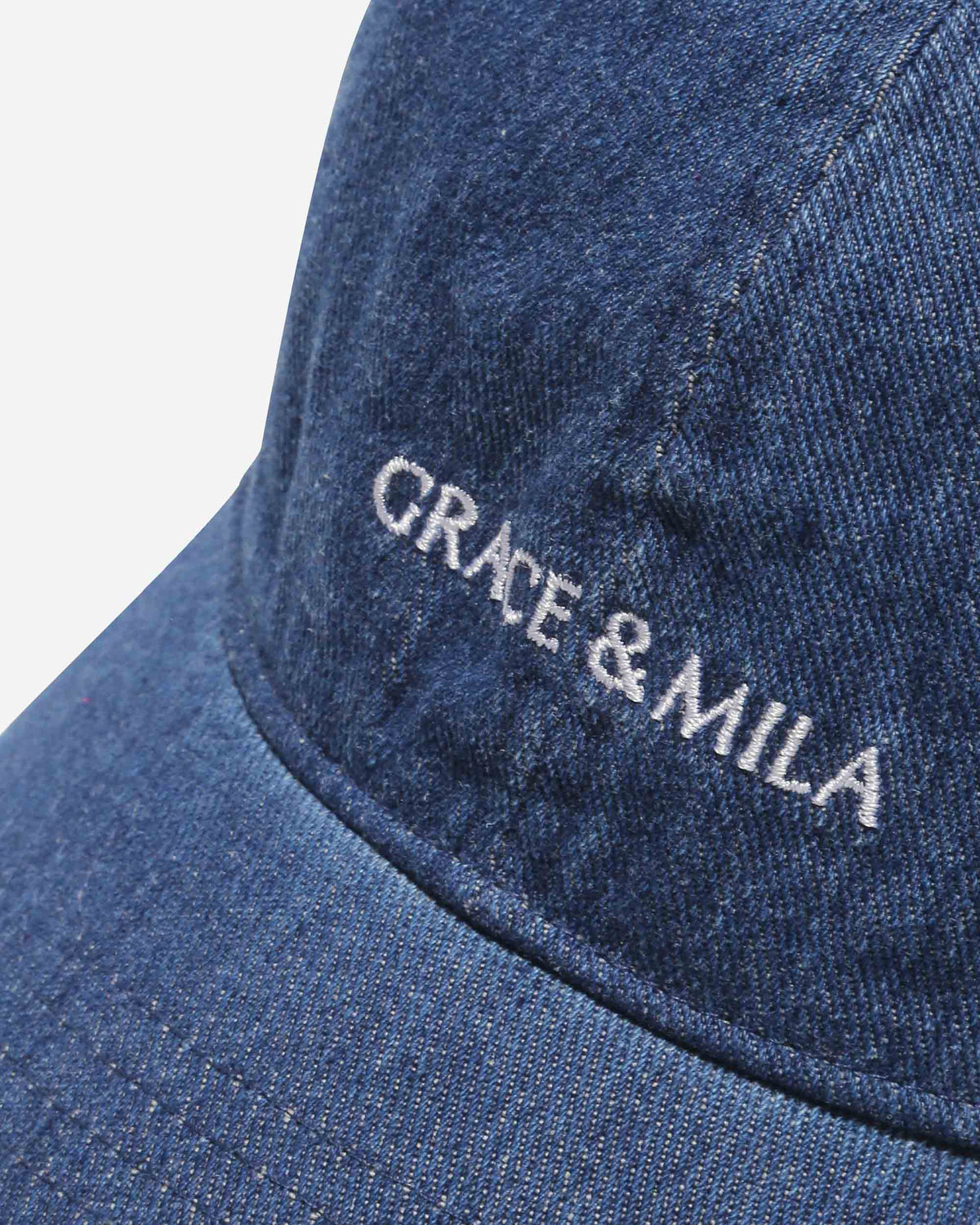 Casquette en coton réglable brodée devant mediumblue Slimane