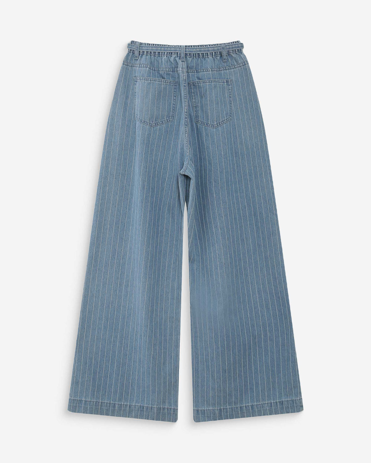 Jean oversize taille mi-haute stripedblue Pompon