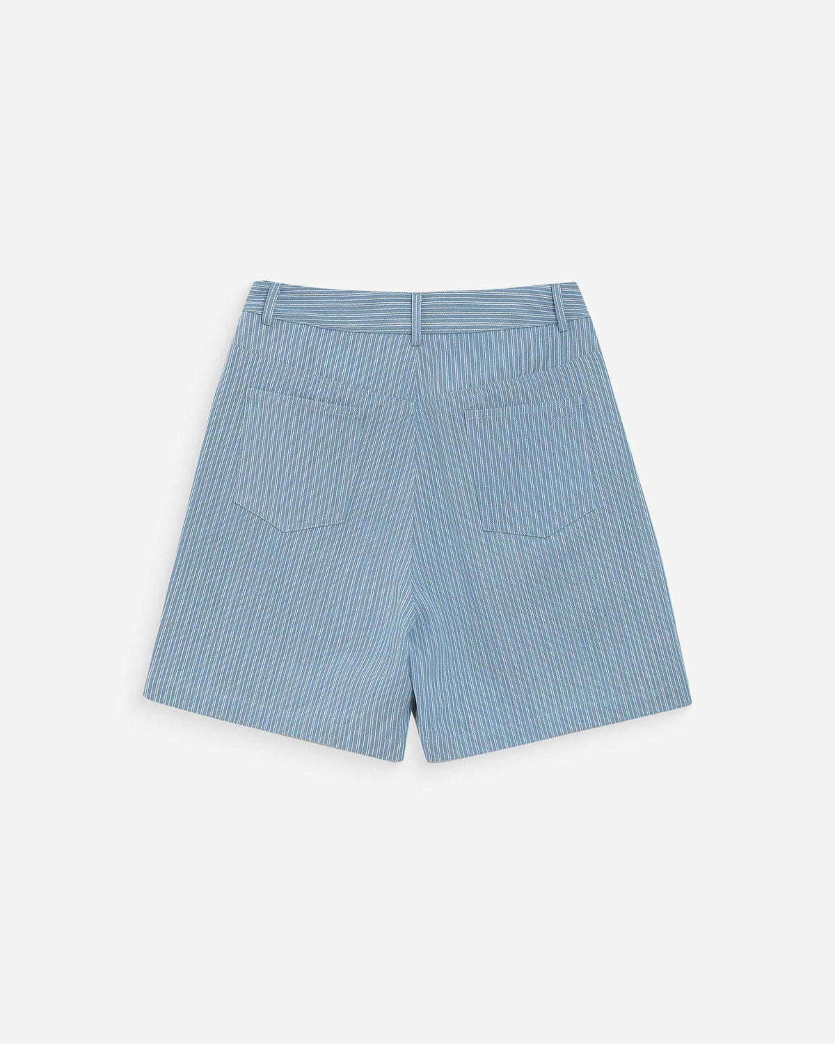 Short rayé en denim large taille haute stripedblue Vars