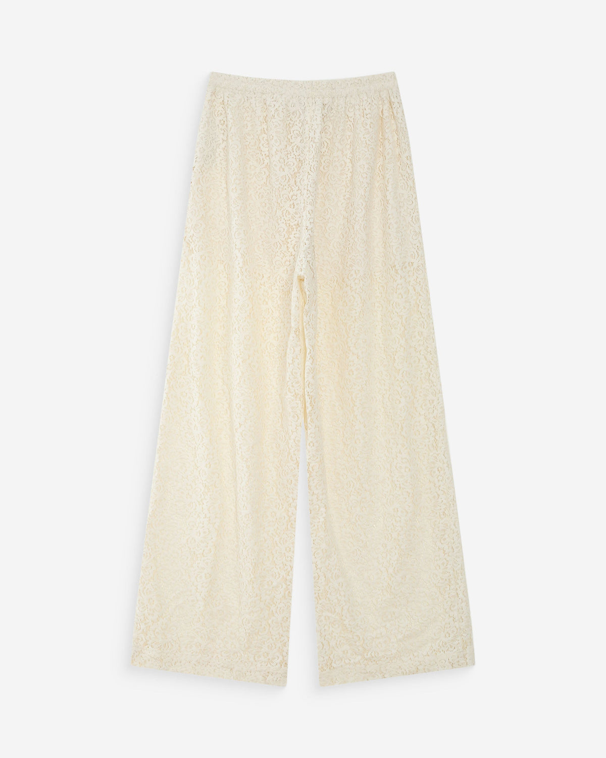 Pantalon en dentelle ample ecru Vincent