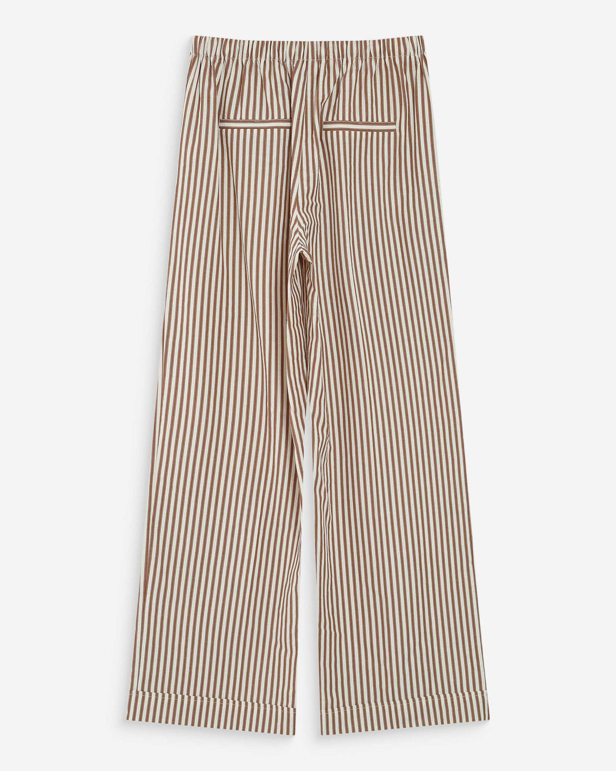 Pantalon à rayures large taille réglable à cordon mocha Volute