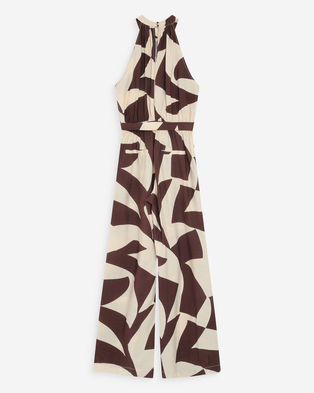 Combinaison pantalon imprimée géométrique chocolat Vedette