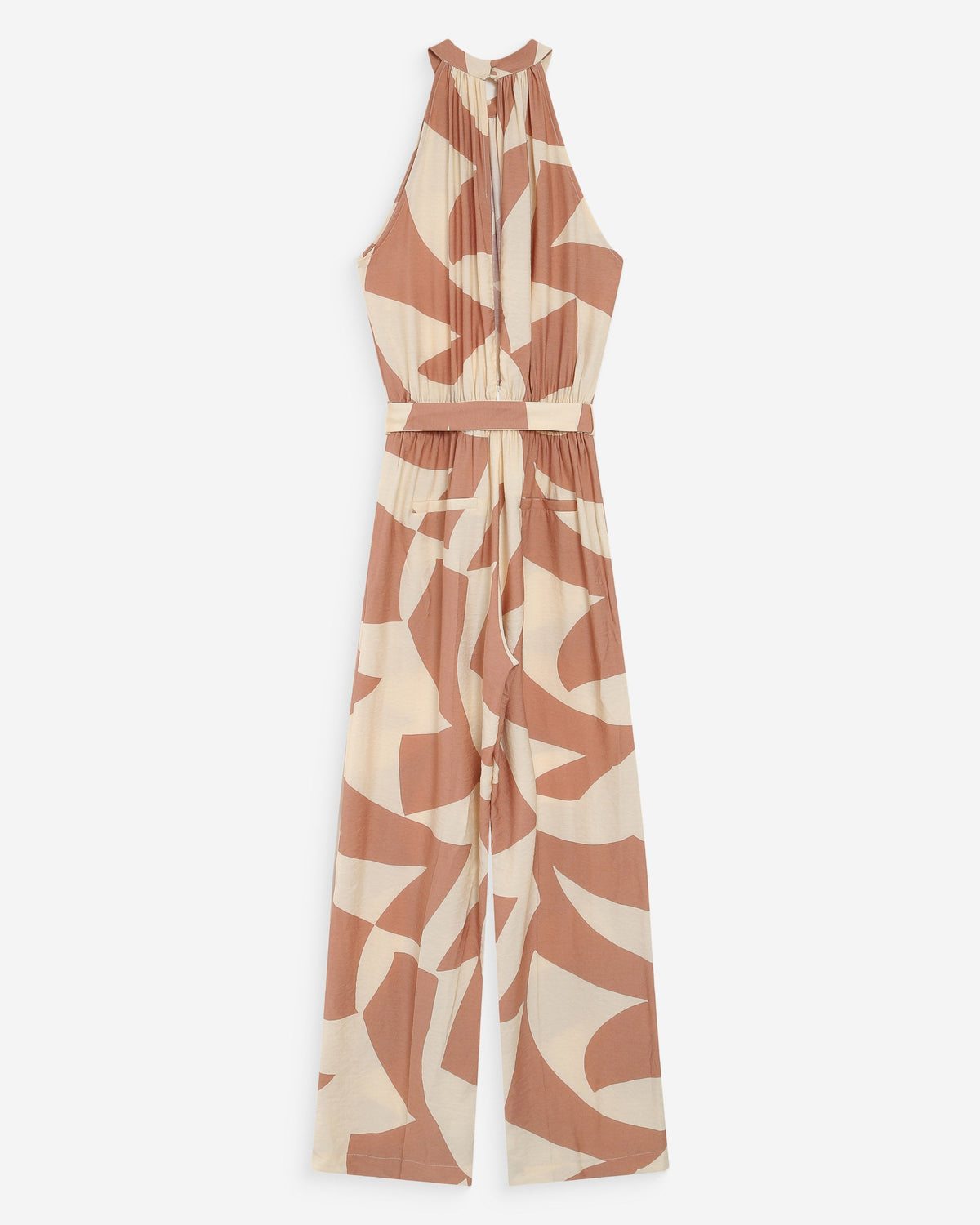 Combinaison pantalon imprimée géométrique mocha Vedette