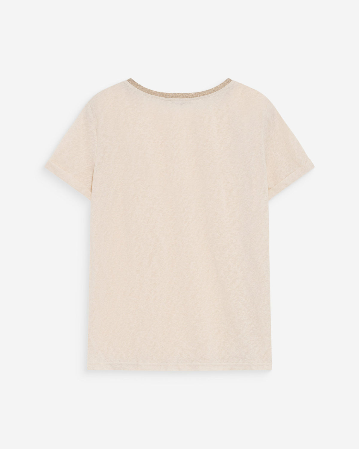 T-shirt col V manches courtes amande Vasco