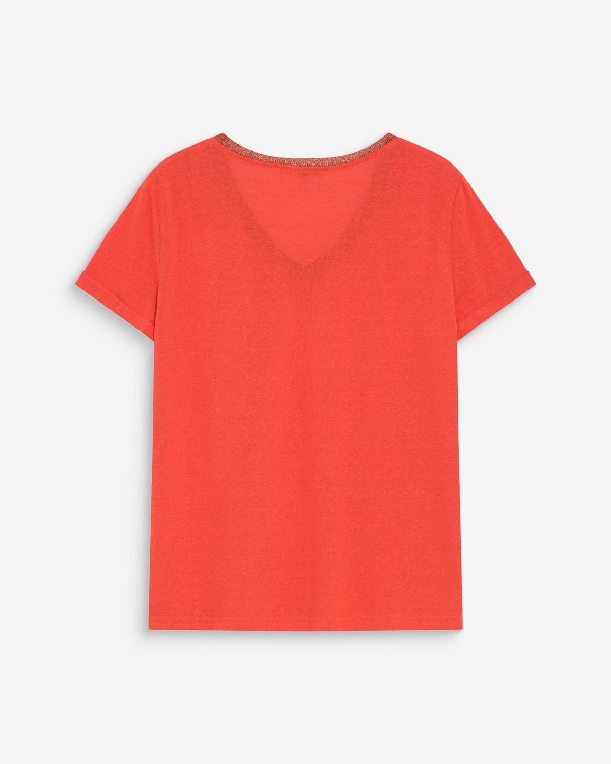 T-shirt col V manches courtes sanguine Vasco