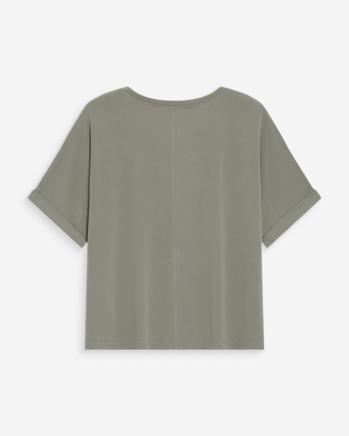 T-shirt oversize en modal col rond kaki Parma