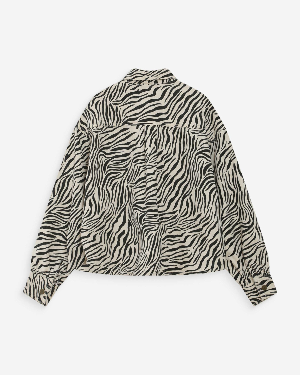 Veste chemise oversize en coton imprimé zebre Vana