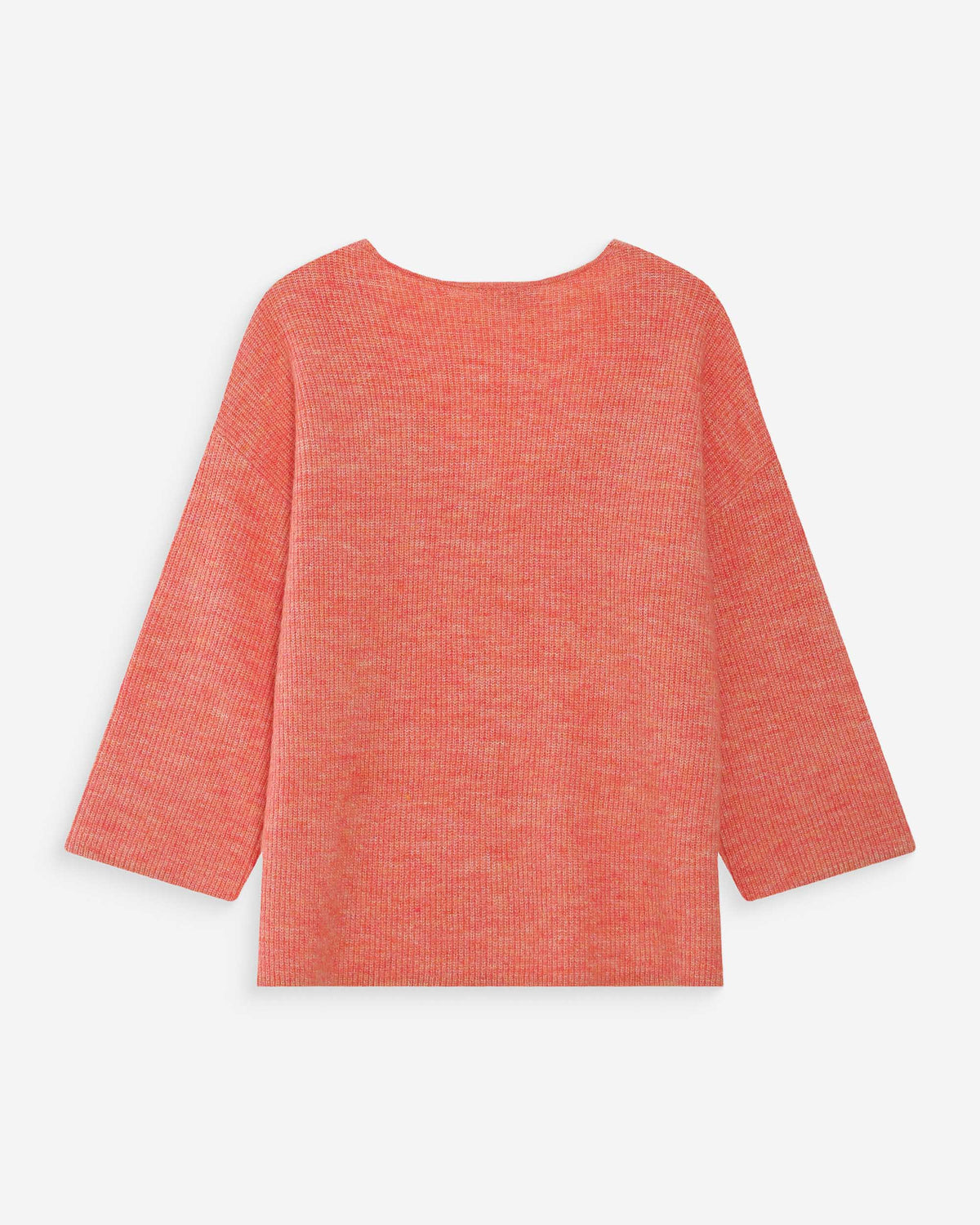 Pull oversize manches 3/4 col V corail Vicenzo