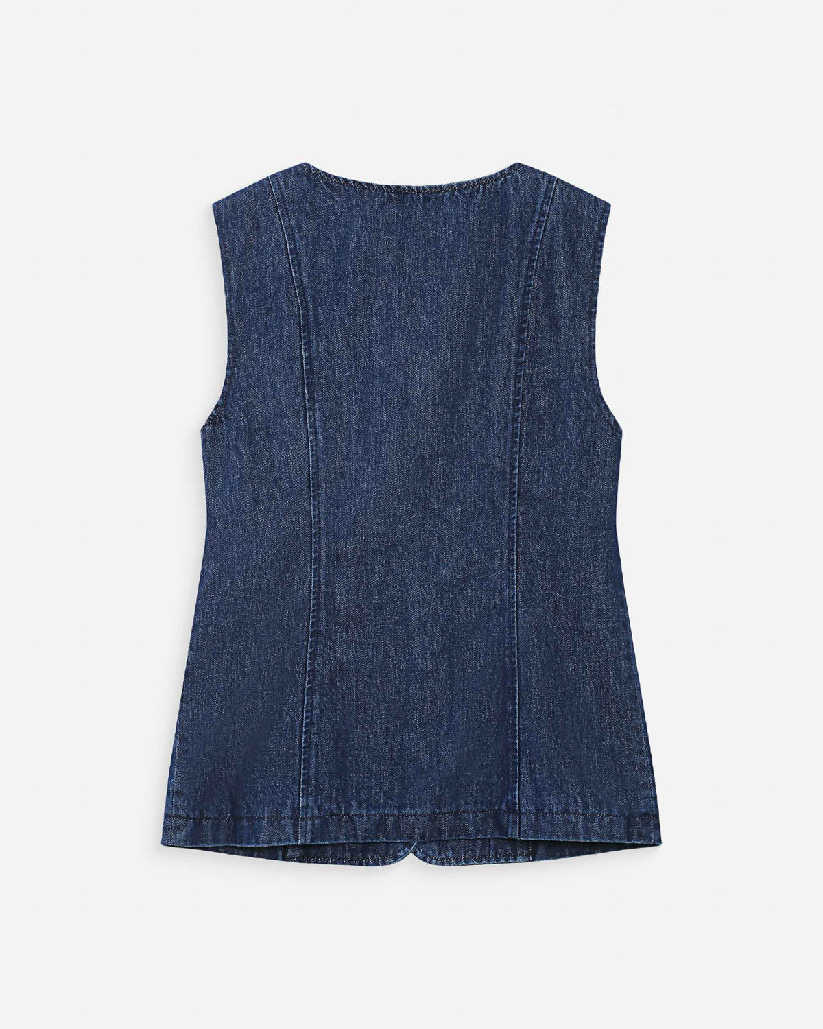 Veste cintrée en jean sans manches mediumblue Vallon