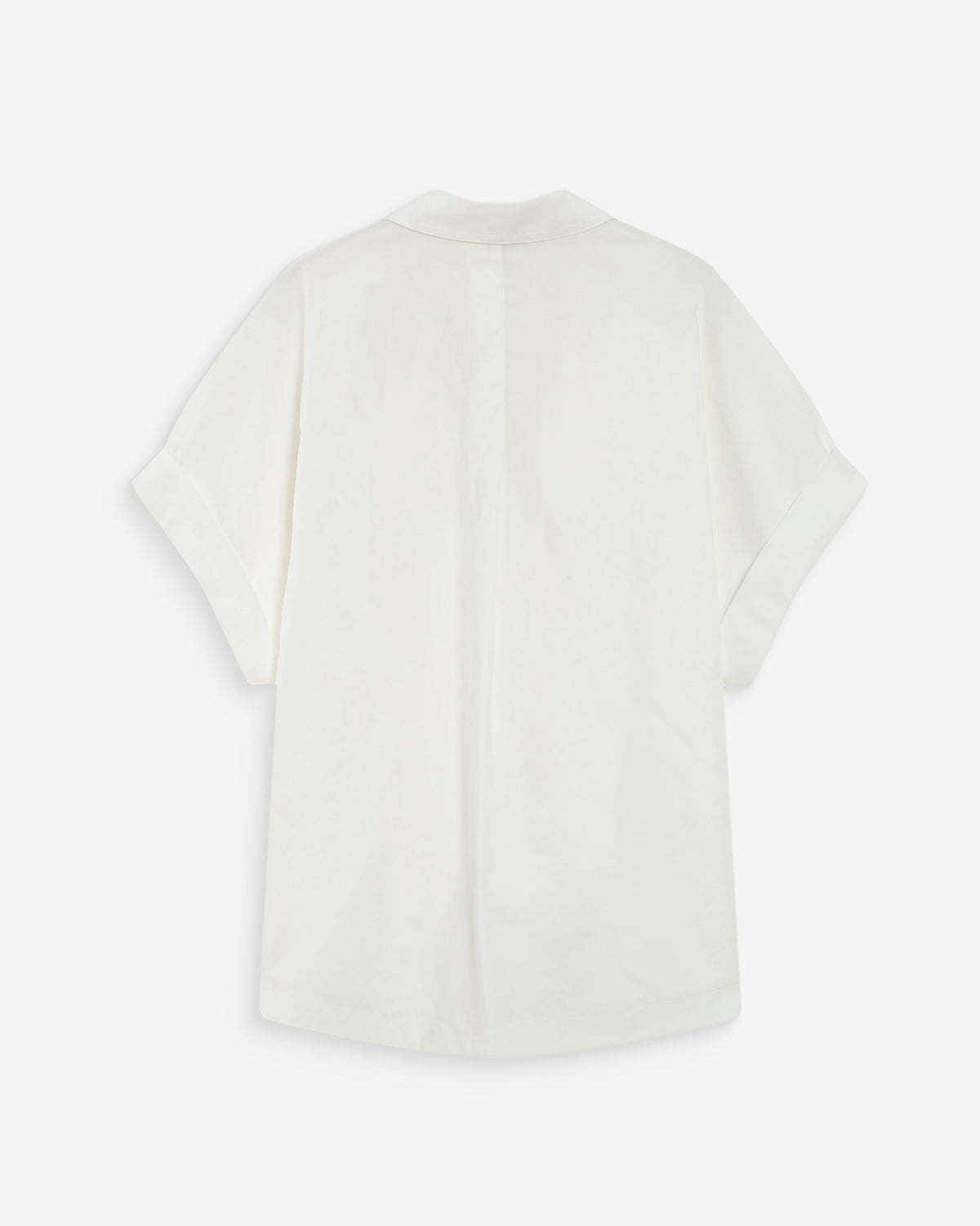 Blouse large en coton manches courtes ivoire Versigny