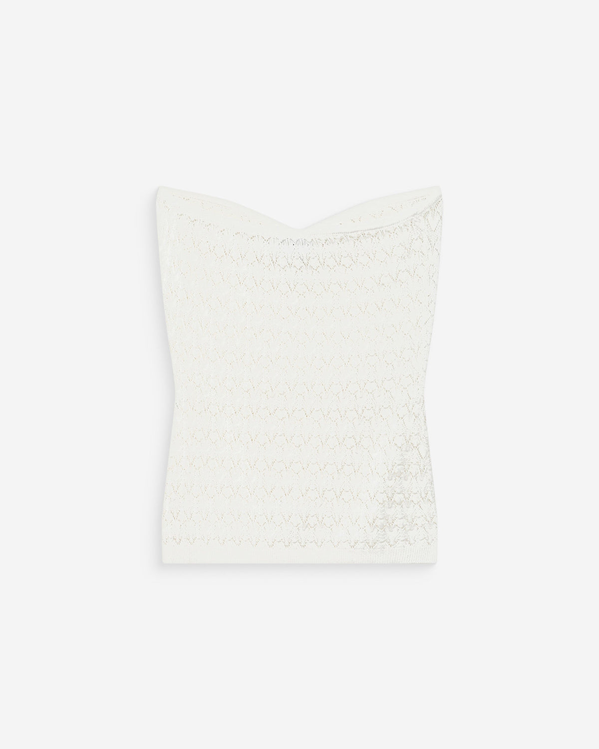 Top bustier cœur en maille près du corps ecru Valazzio