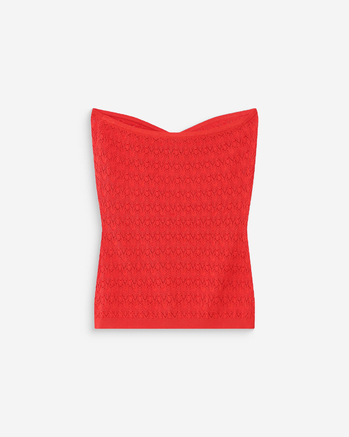 Top bustier cœur en maille près du corps sanguine Valazzio