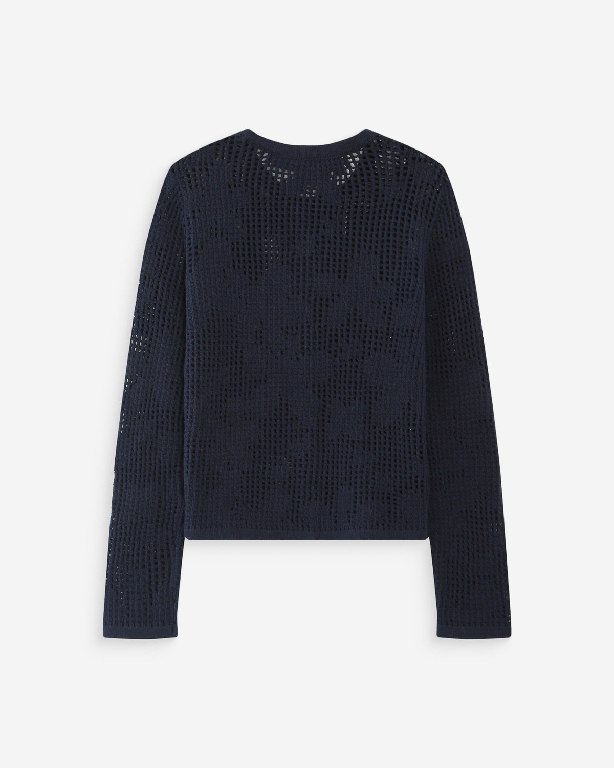 Cardigan en maille ajourée marine Velasquez