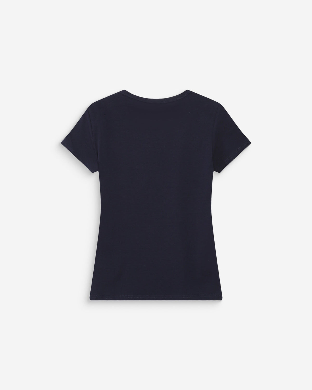 T-shirt en coton à message imprimé marine Vigee