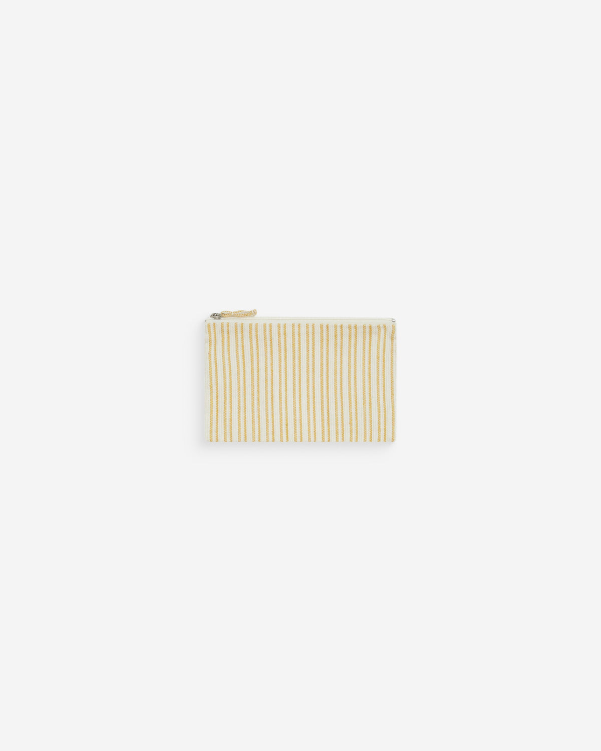 Pochette zippée en coton rayée jaune Wilene