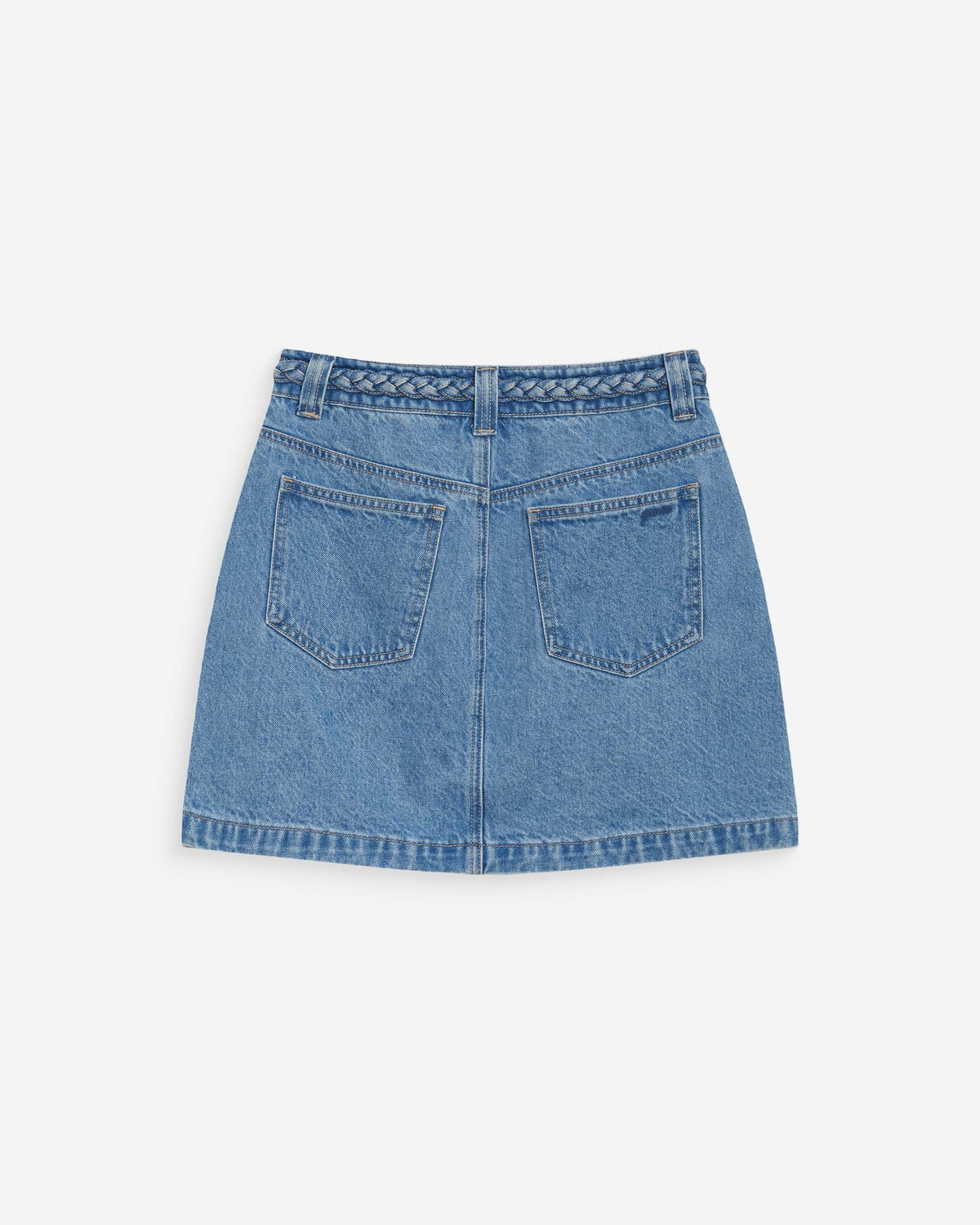 Jupe courte en jean taille haute lightblue Whitney