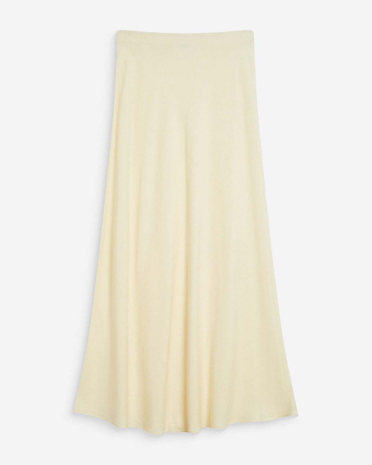 Jupe longue évasée taille haute jaune Winda