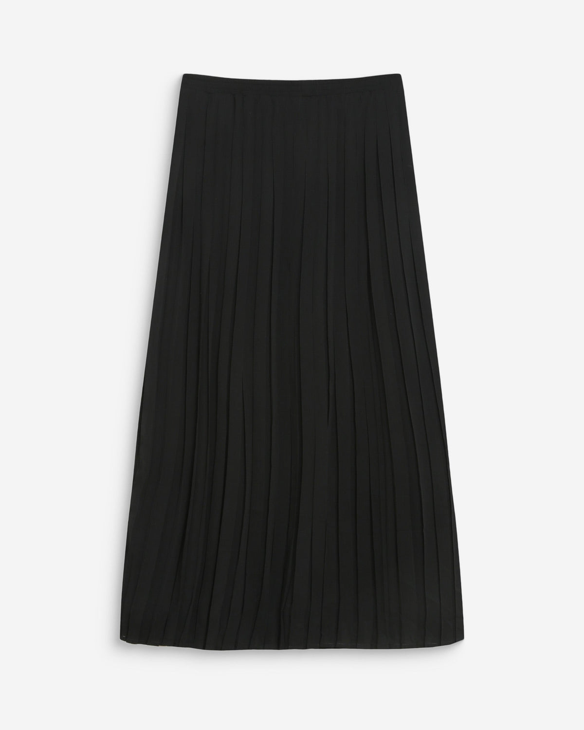 Jupe longue plissée fluide noir Walina