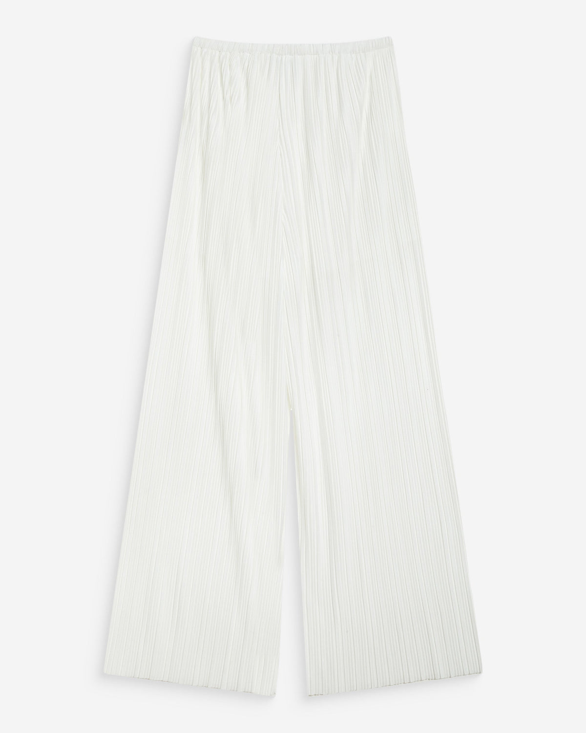 Pantalon large plissé taille réglable ivoire Wonka