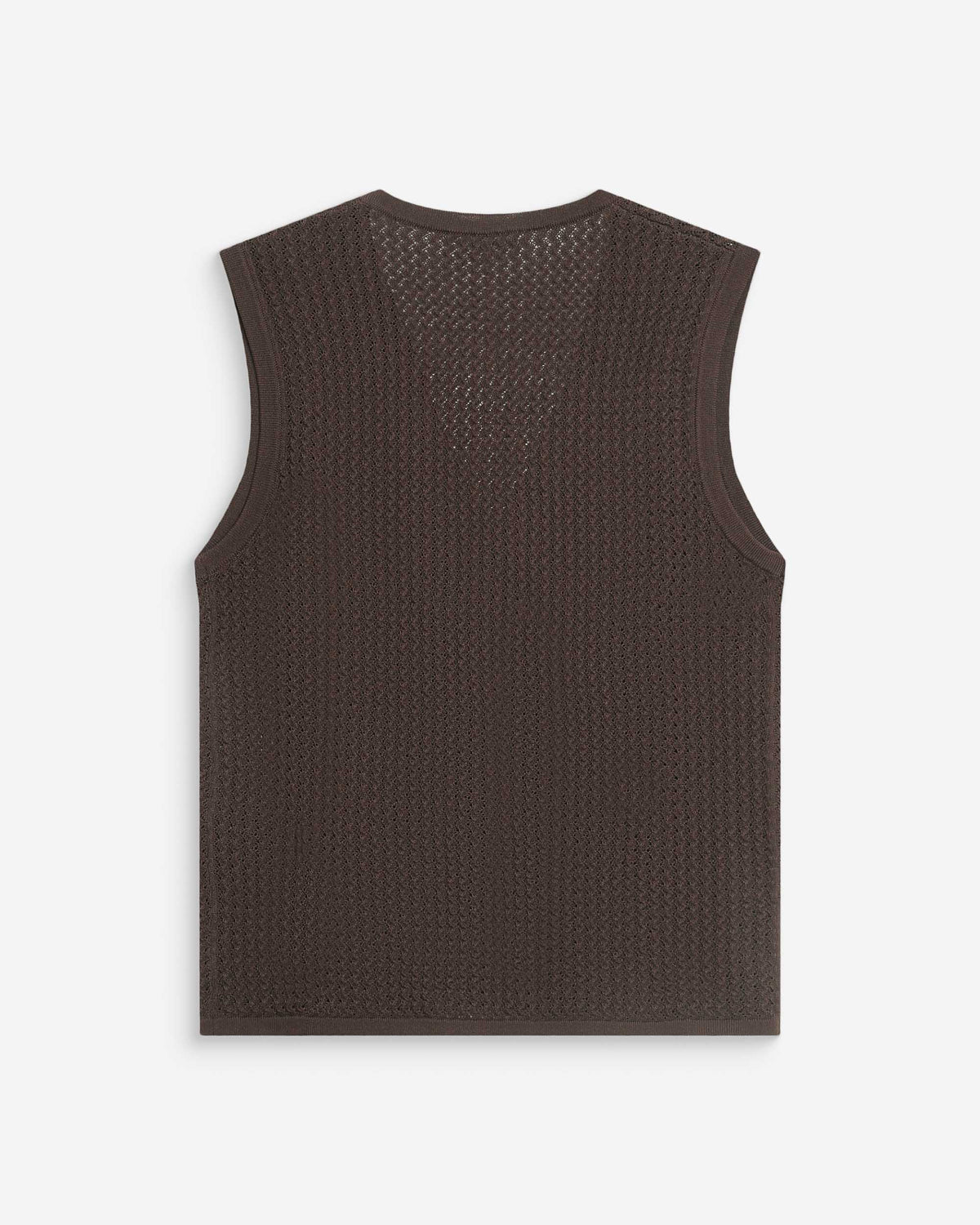Cardigan en maille sans manches chocolat Wayne