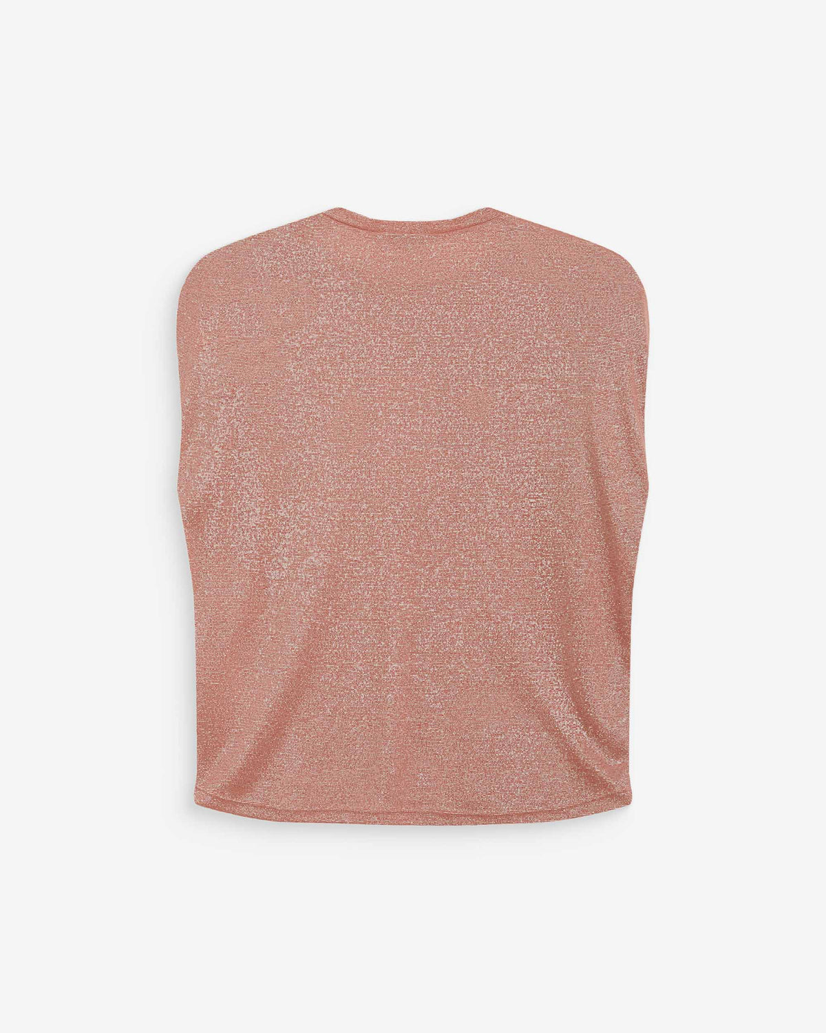 Top en lurex col rond sans manches rose Winny