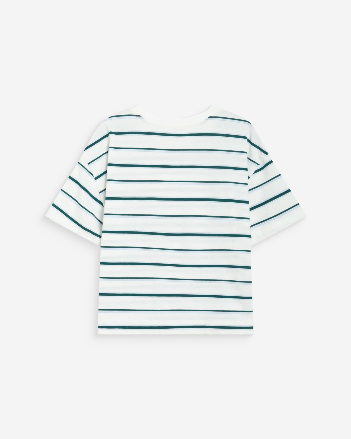T-shirt oversize en coton rayé manches courtes ivoire Welson