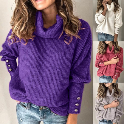 Jolan | Pull oversize à col roulé pour des journées cocooning