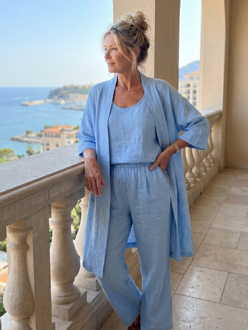 Yael | Ensemble de Haut et Pantalon Détendu en Trois Pièces