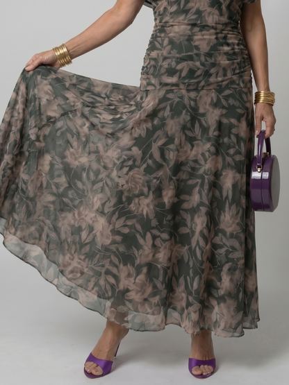 Calen | Robe Midi à Épaules Dégagées