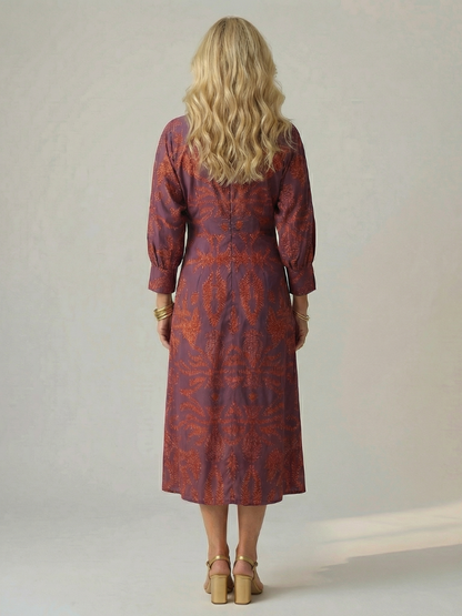 Lune | Robe Midi Enveloppante Naturelle