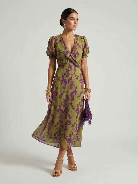 Virel | Robe Midi Florale Détendue