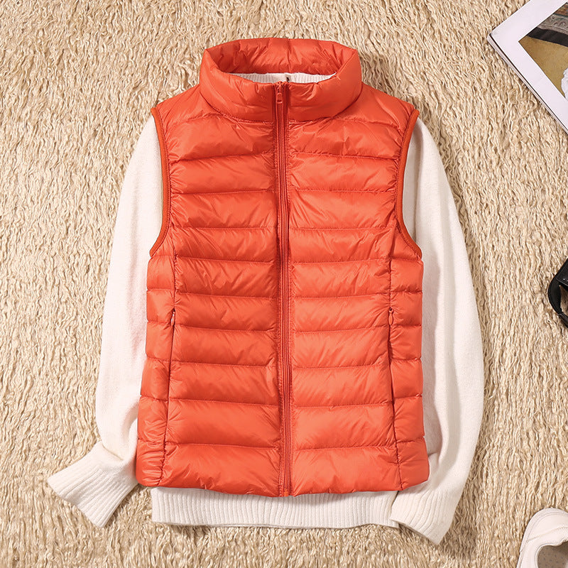 Floryane | Light Padded Outdoor Vest Femme sans Manches avec Col Montant et Fermeture Zippée