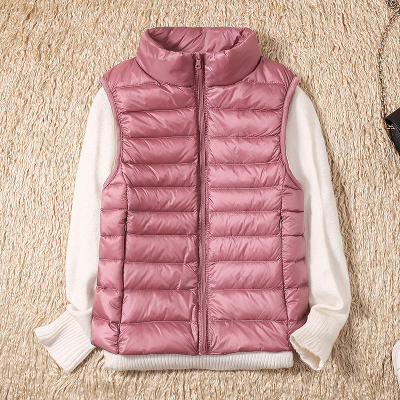Floryane | Light Padded Outdoor Vest Femme sans Manches avec Col Montant et Fermeture Zippée