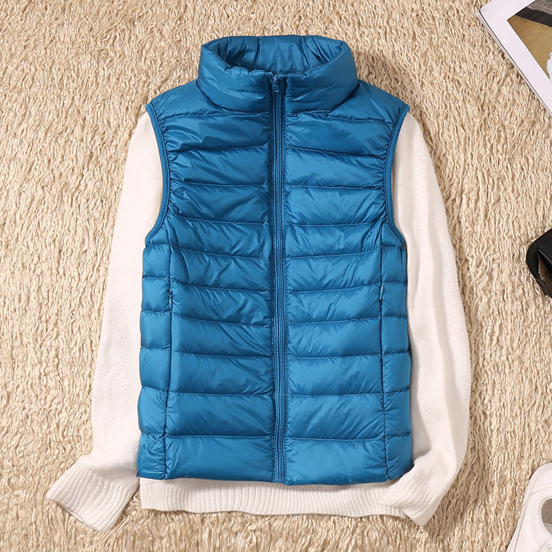 Floryane | Light Padded Outdoor Vest Femme sans Manches avec Col Montant et Fermeture Zippée
