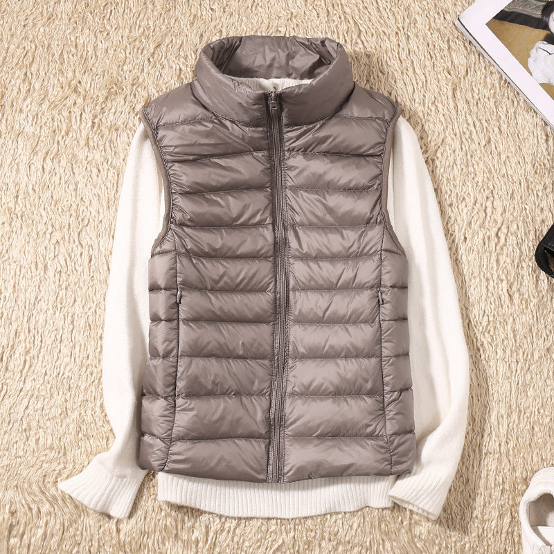 Floryane | Light Padded Outdoor Vest Femme sans Manches avec Col Montant et Fermeture Zippée