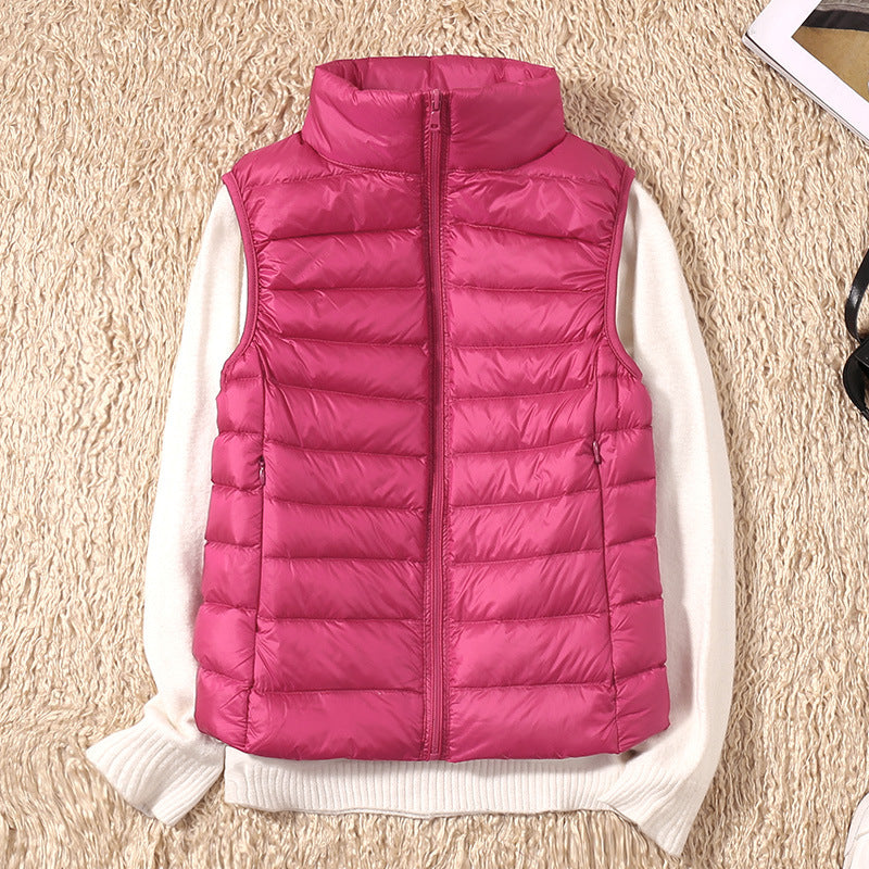 Floryane | Light Padded Outdoor Vest Femme sans Manches avec Col Montant et Fermeture Zippée
