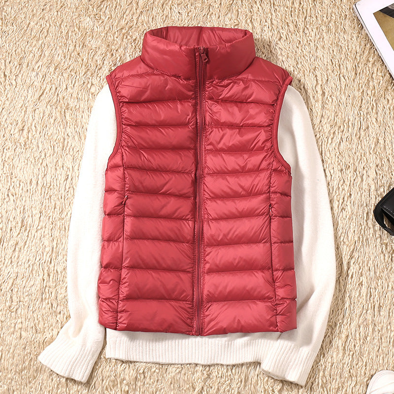 Floryane | Light Padded Outdoor Vest Femme sans Manches avec Col Montant et Fermeture Zippée